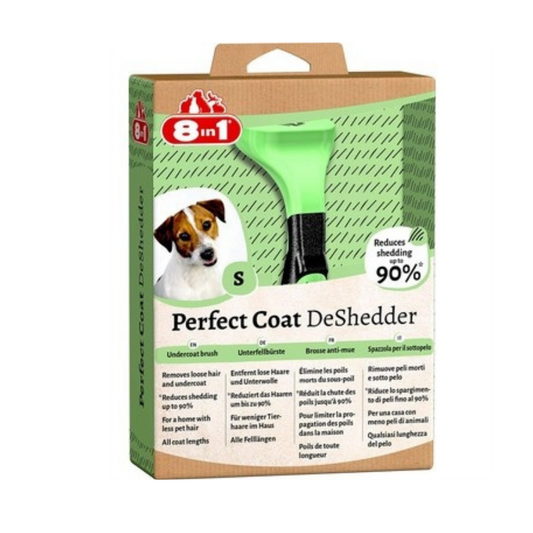Herramienta de aseo para perros 8in1 Perfect Coat DeShedder, pequeña