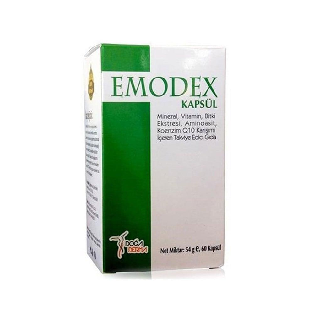 DoğaDerma Emodex Dietary Supplement - 60 Capsules for Nutritional Support, Vitamins, Minerals, Amino Acids, and Coenzyme Q10