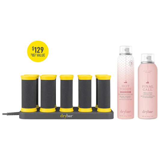 Hot Toddy : Kit de coiffure boucles volumineuses et protection thermique – Bigoudis chauffants, contrôle des frisottis, sans sulfate ni paraben