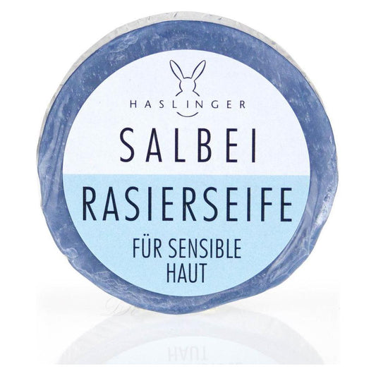 Haslinger Shaving Soap With Sage For Sensitive Skin 60g Shaving Soap Pasteur Pharmacy
