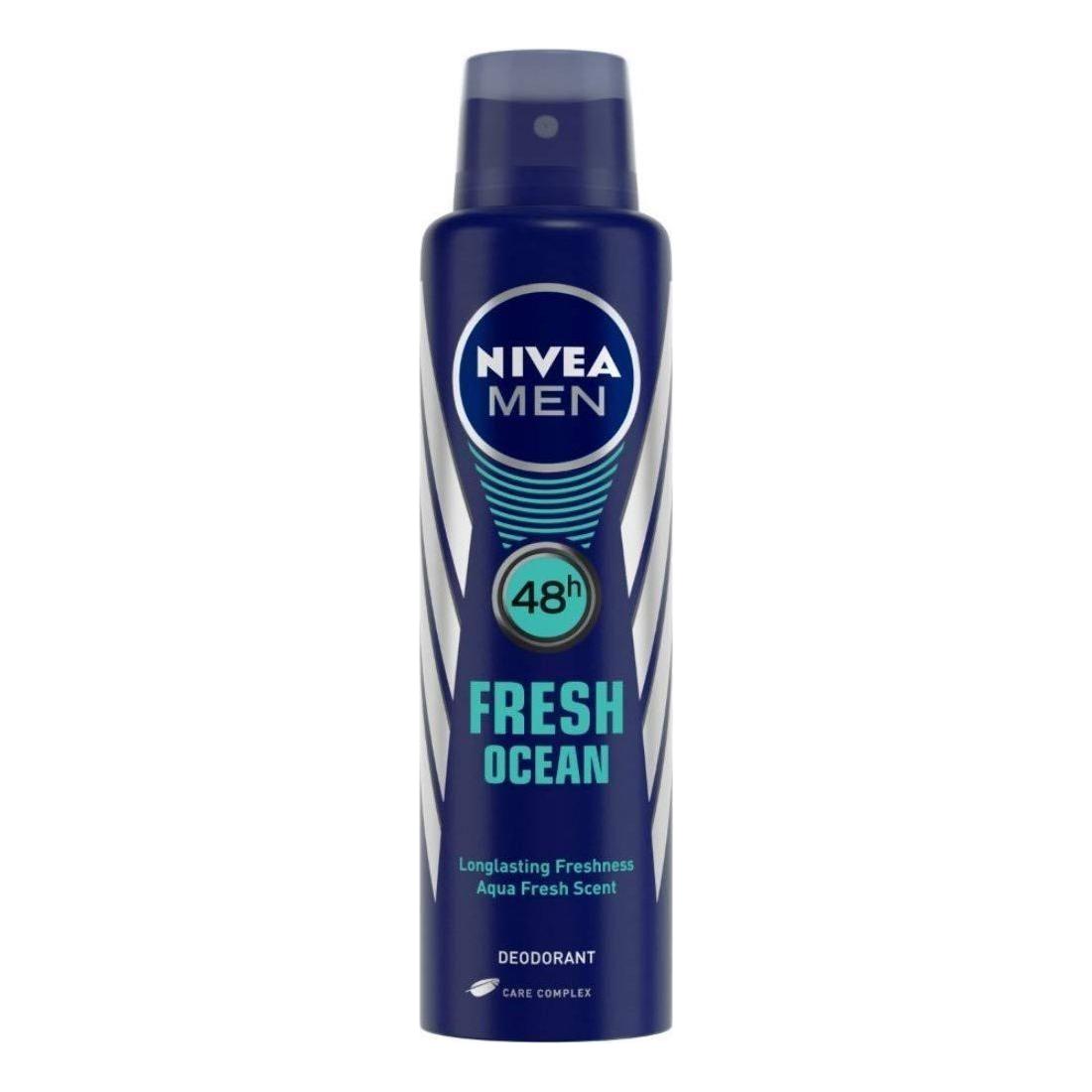 Nivea Deodorant Men Fresh Ocean 48 Hour Spray 150ml Deodorant Spray Pasteur Pharmacy