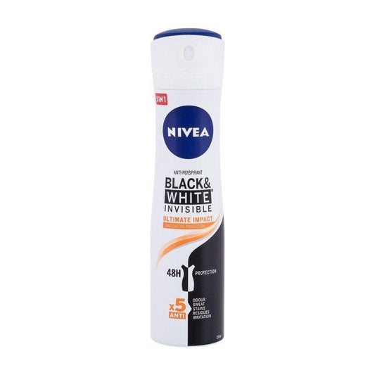 Nivea Women Antiperspirant Spray Black & White Invisible Ultimate Impact 150 ml Women's Antiperspirant Spray Pasteur Pharmacy
