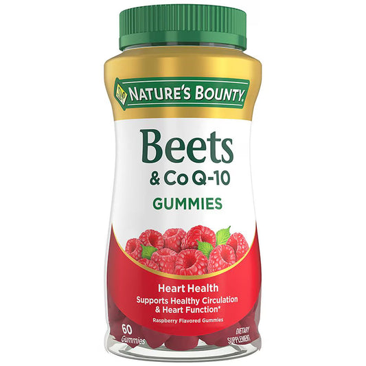 Nature's Bounty Beets & Co Q-10 Gummies Raspberry, 60 ct