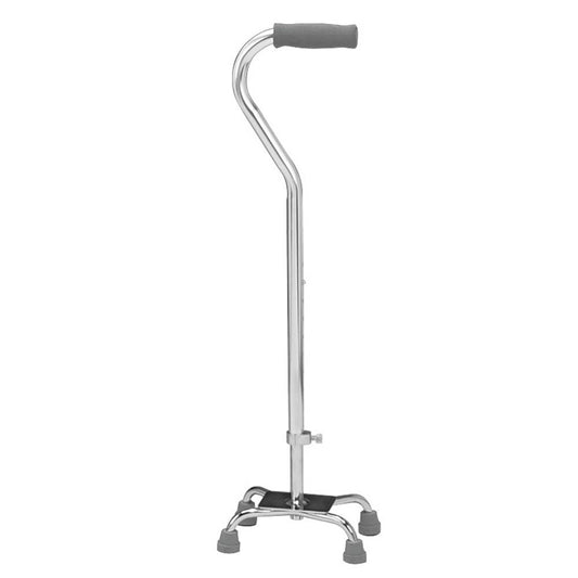 Carex Small Base Offset Quad Cane, Silver Canes & Walking Sticks Pasteur Pharmacy