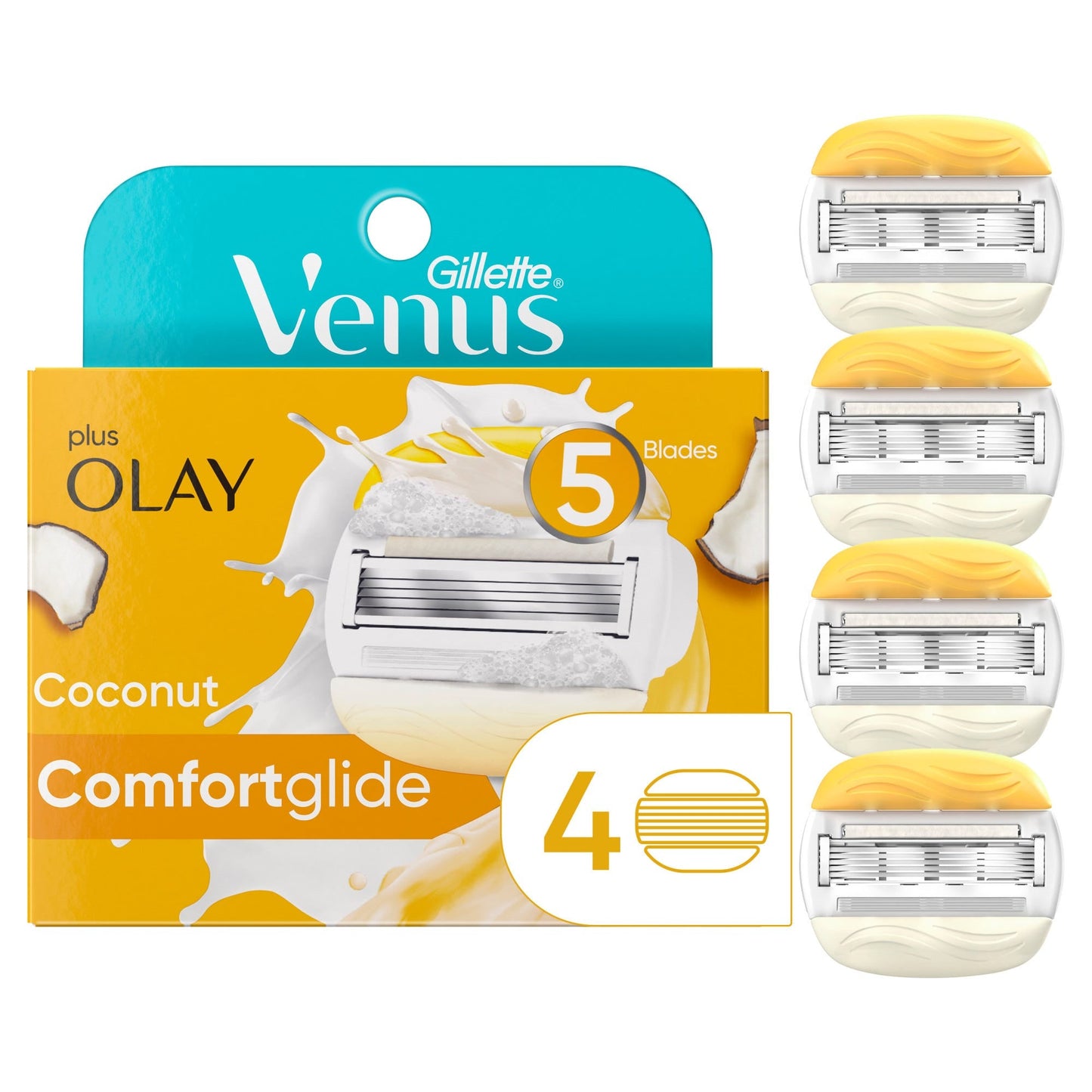 Gillette Venus Comfortglide Plus Olay Coconut Women's Razor Blade Refills Shaving & Grooming Pasteur Pharmacy
