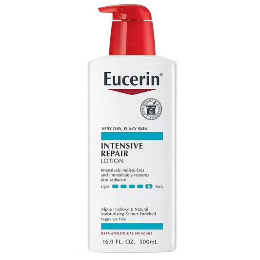 Eucerin Intensive Repair Body Lotion, Lotion For Very Dry Skin, 16.9 Fl Oz Pump Bottle Lotion & Moisturizer Pasteur Pharmacy