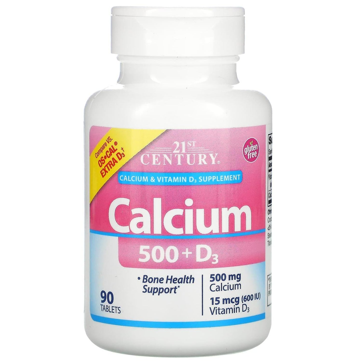 21st Century® Calcium Plus Extra D – 500 mg Vitamins & Supplements Pasteur Pharmacy