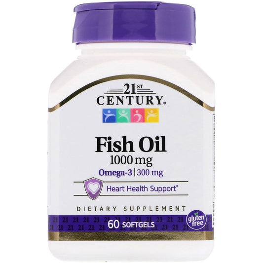 21st Century Fish Oil 1000 Mg Softgels 60Ct Vitamins & Supplements Pasteur Pharmacy
