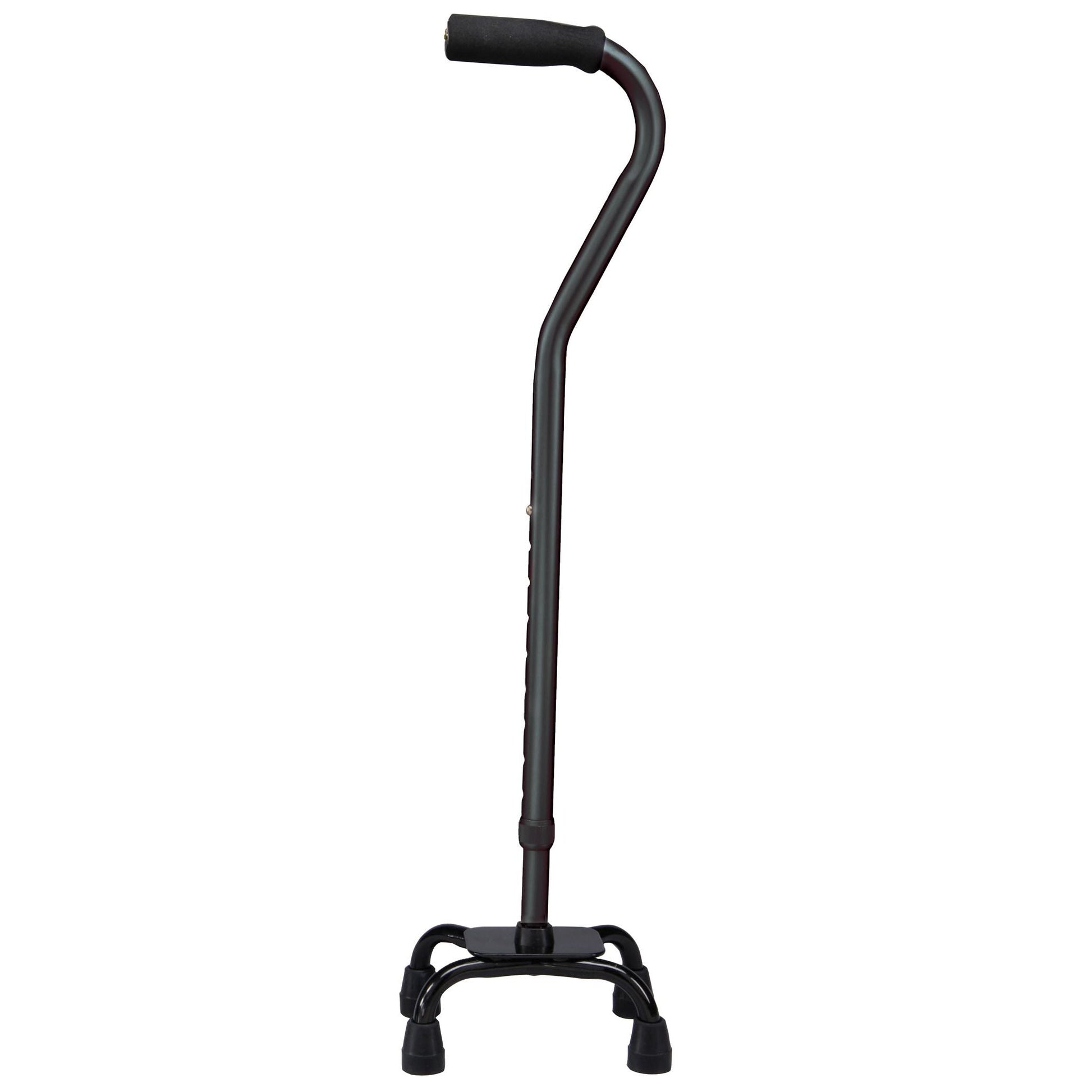 Carex Small Base Offset Quad Cane, Black Canes & Walking Sticks Pasteur Pharmacy