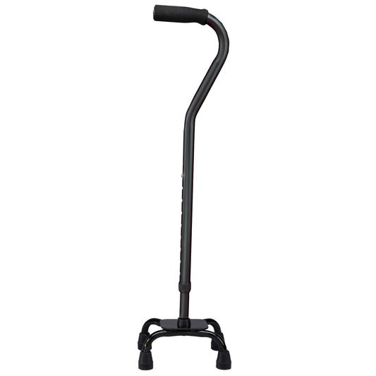 Carex Small Base Offset Quad Cane, Black Canes & Walking Sticks Pasteur Pharmacy