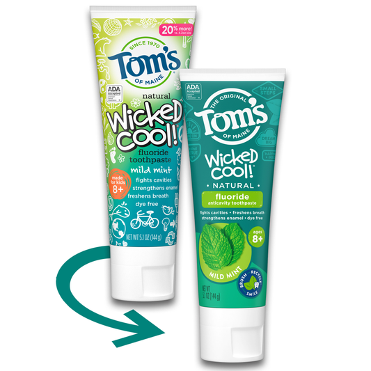 Tom's of Maine Wicked Cool! Fluoride Natural Toothpaste For Kids Mild Mint Toothpaste Pasteur Pharmacy