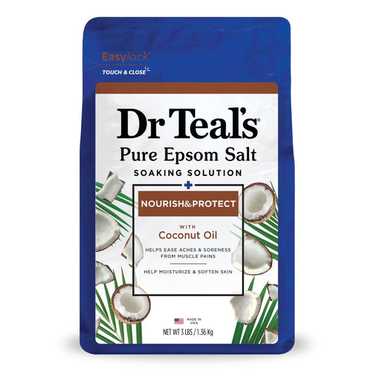 Dr Teal's Pure Epsom Salt Soaking Solution Coconut Oil 3 Lb Bath & Body Pasteur Pharmacy
