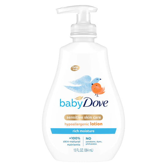 Dove Baby Rich Moisture Sensitive Skin Care Hypoallergenic Lotion 13oz Baby & Toddler Pasteur Pharmacy