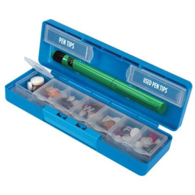 Apothecary Products Diabetic 7-Day Pill Reminder With Pen Holder #66976 Health Care Pasteur Pharmacy