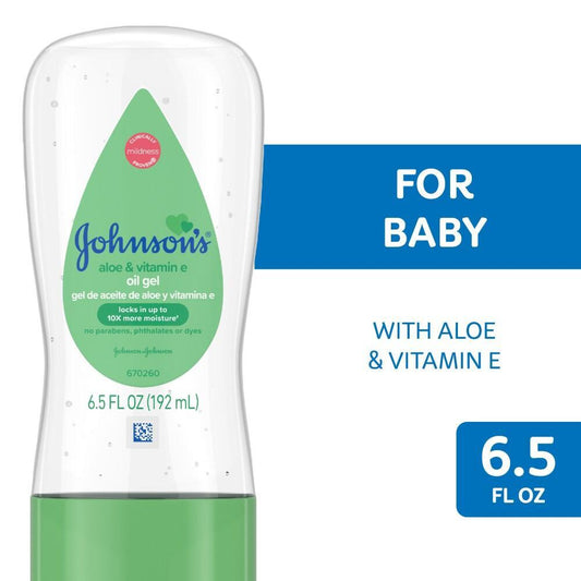 Johnson's Baby Oil Gel With Aloe Vera & Vitamin E - 6.5 Fl Oz Baby & Toddler Pasteur Pharmacy