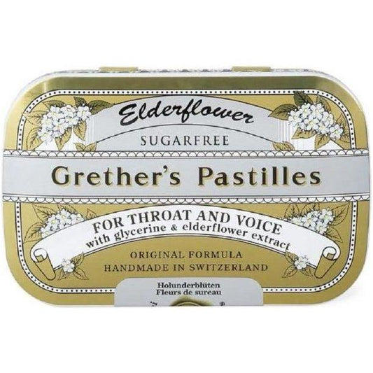 Grether's Pastilles Elderflower Sugar Free 3.75 oz. (44 Lozenges) Lozenges Pasteur Pharmacy