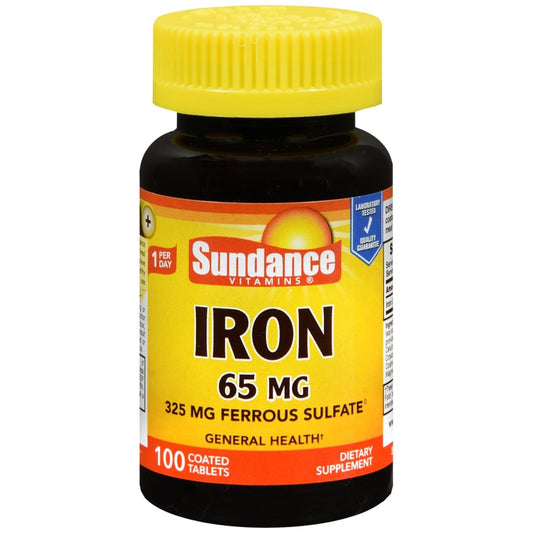 Sundance Vitamins Iron 65 Mg 100 Coated Tablets Vitamins & Supplements Pasteur Pharmacy