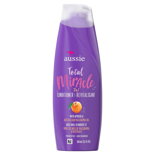 Aussie Total Miracle Conditioner with Apricot & Australian Macadamia Oil, 12.1 fl oz Conditioners Pasteur Pharmacy