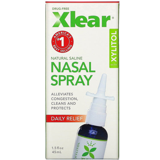 Xlear Daily Relief Natural Saline Nasal Spray With Xylitol, 1.5 Fl Oz Medicine & Drugs Pasteur Pharmacy