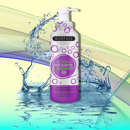 Champú de queratina Morfose 33 oz - Fortalece y repara el cabello | 1000 ml
