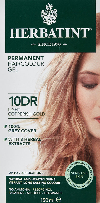 Tinte para el cabello Herbatint - 10DR Rubio cobrizo dorado claro