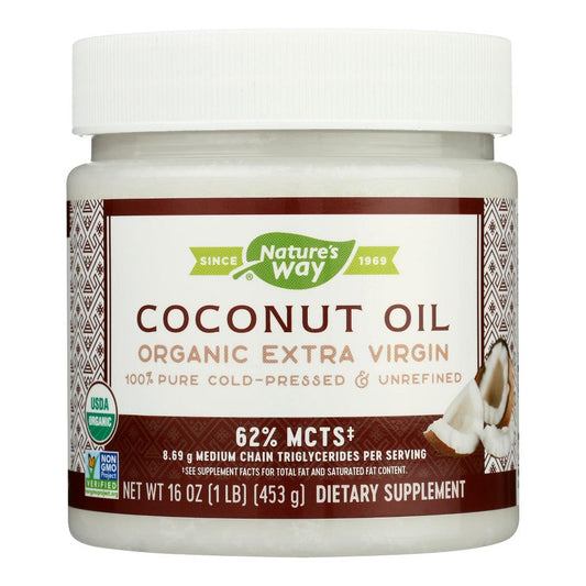 Nature's Way Organic Unrefined Extra Virgin Coconut Oil - 16 Oz Cooking Oils Pasteur Pharmacy