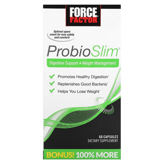 Force Factor ProbioSlim, Digestive Support + Weight Management, 60 Capsules Vitamins & Supplements Pasteur Pharmacy