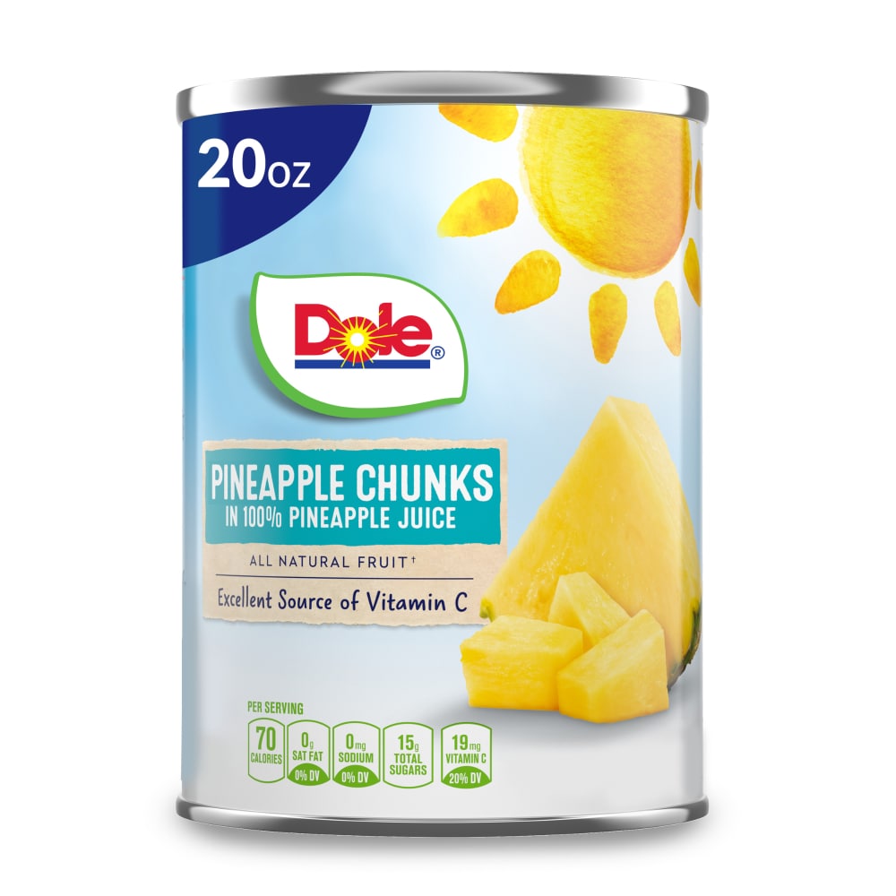 Ananas Dole, morceaux, dans 100 % jus d'ananas