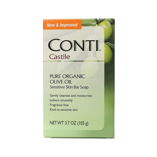 Conti Castile Soap, Pure Organic Olive Oil Bar for Sensitive Skin, 3.7 oz Bath & Body Pasteur Pharmacy