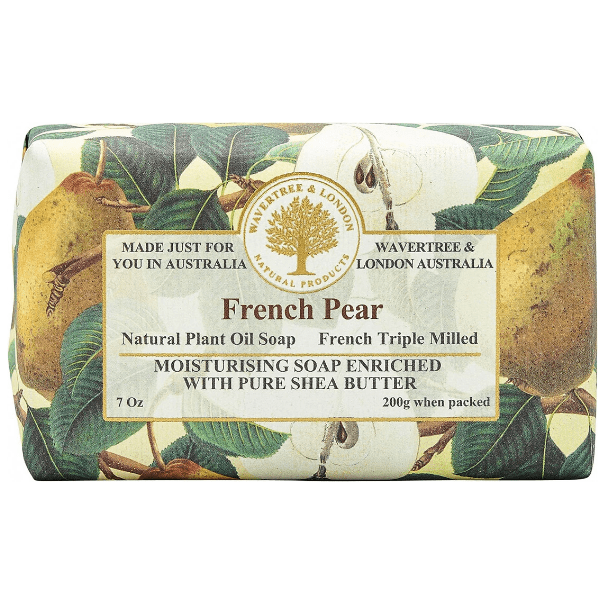 Wavetree & London French Pear Soap 200g Bar Soap Pasteur Pharmacy