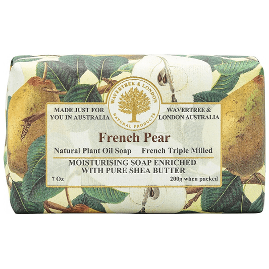 Wavetree & London French Pear Soap 200g Bar Soap Pasteur Pharmacy