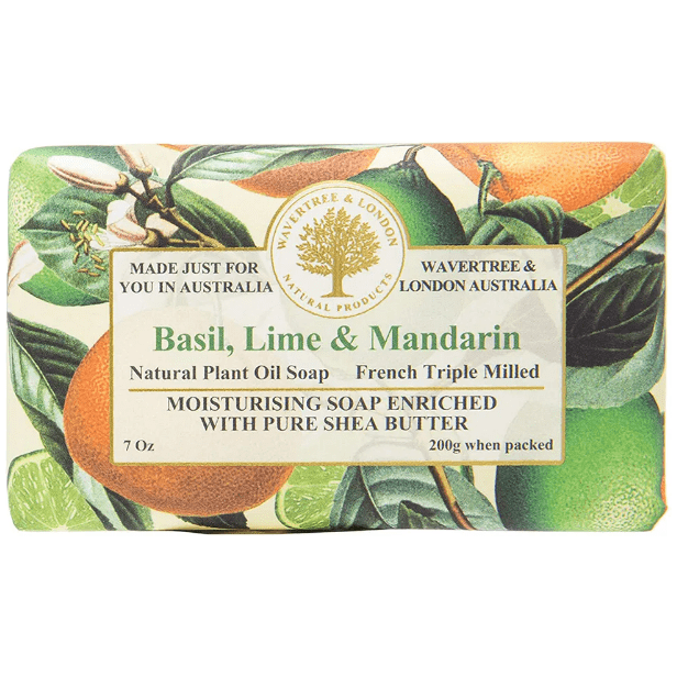 Wavertree & London Basil Lime Mandarin Natural Luxury Soap Bar 7 Oz Luxury Soap Bar Pasteur Pharmacy