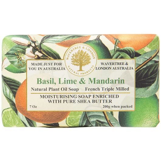 Wavertree & London Basil Lime Mandarin Natural Luxury Soap Bar 7 Oz Luxury Soap Bar Pasteur Pharmacy