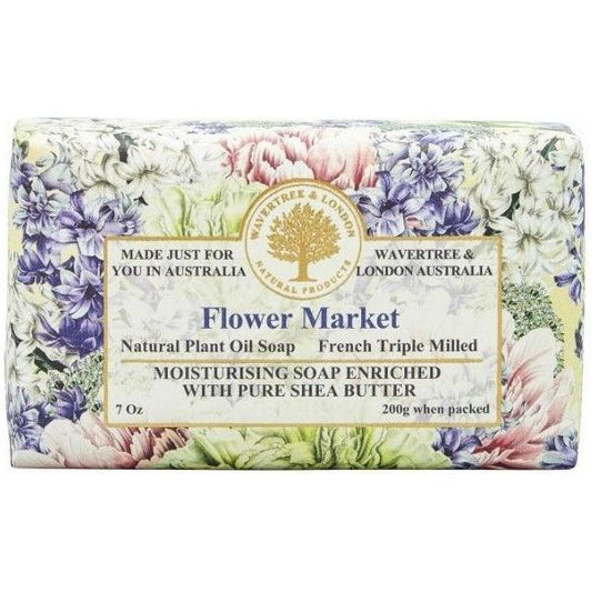 Wavetree & London Flower Market Soap 200g Bar Soap Pasteur Pharmacy