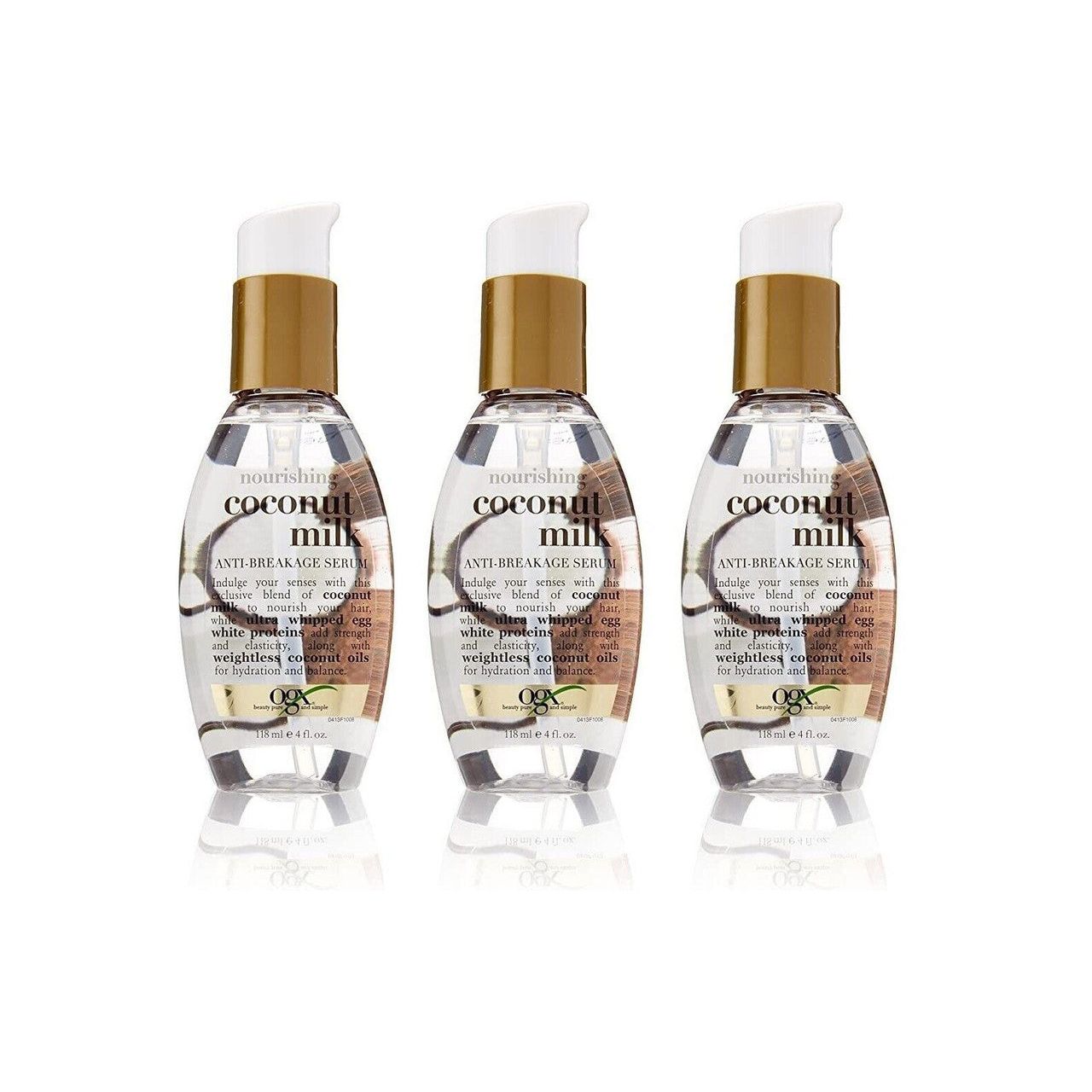 OGX Anti Breakage Serum, Nourishing + Coconut Milk 4 Fl Oz Health & Beauty Pasteur Pharmacy