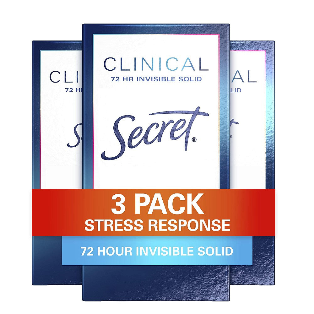 Secret Clinical Strength Invisible Solid Antiperspirant And Deodorant For Women - Stress Response - 1.6oz Deodorant Pasteur Pharmacy