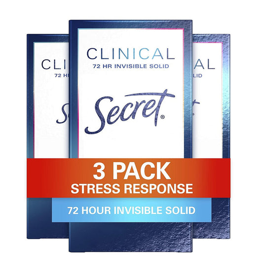 Secret Clinical Strength Invisible Solid Antiperspirant And Deodorant For Women - Stress Response - 1.6oz Deodorant Pasteur Pharmacy