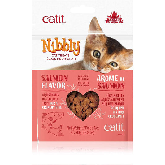 Catit Nibbly Salmon Flavor Cat Treats 3.17oz Bag Cat Treats Pasteur Pharmacy