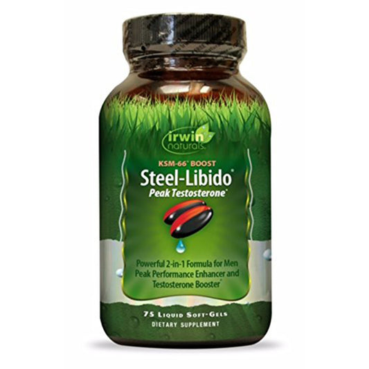 Irwin Naturals Steel Libido Peak Testosterone (75 Liquid Soft-gels) Vitamins & Supplements Pasteur Pharmacy