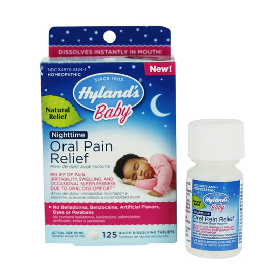 Hyland's Baby Oral Pain Relief Nighttime Tablets 125Ct Baby & Toddler Pasteur Pharmacy