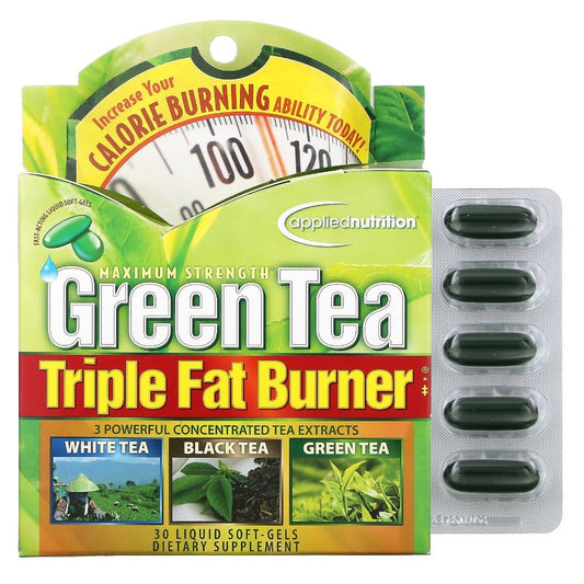 Applied Nutrition Maximum Strength Green Tea Triple Fat Burner, Liquid Soft-Gels Vitamins & Supplements Pasteur Pharmacy