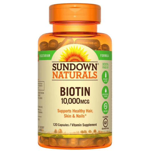 Sundown Naturals Vegetarian Biotin, 10,000 Mcg, Capsules, 120 Vitamins & Supplements Pasteur Pharmacy