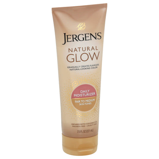 Jergens Natural Glow Daily Moisturizer Lotion Fair To Medium Skin Tones, 7.5 Fl Oz Lotion & Moisturizer Pasteur Pharmacy