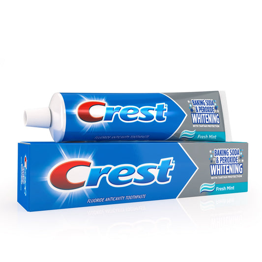 Crest Baking Soda & Peroxide Whitening With Tartar Protection Toothpaste - Fresh Mint Toothpaste Pasteur Pharmacy