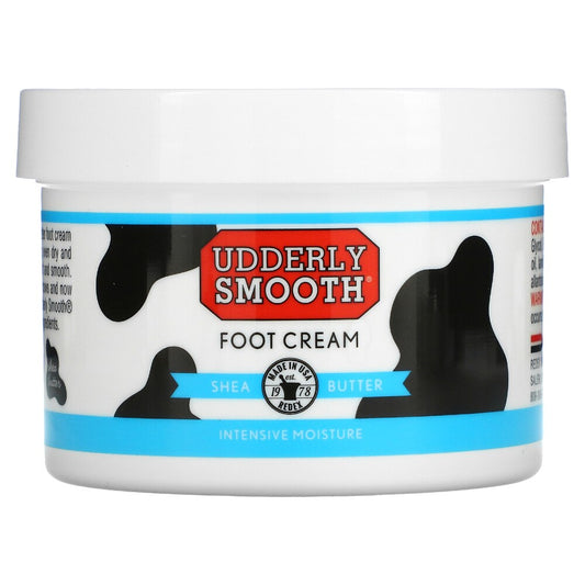 Udderly Smooth Foot Cream, Shea Butter, Lightly Scented, 8 Oz Personal Care Pasteur Pharmacy
