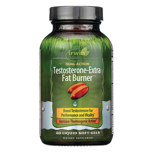 Irwin Naturals Testosterone Extra, Fat Burner, Dual Action, Liquid Soft Gels Vitamins & Supplements Pasteur Pharmacy