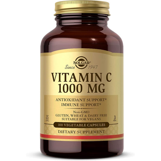 Solgar Vitamin C 1000 Mg, 100 Vegetable Capsules Vitamins & Supplements Pasteur Pharmacy