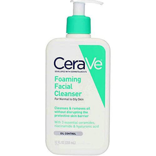 CeraVe Foaming Facial Cleanser, For Normal To Oily Skin 12 Oz Facial Cleansers Pasteur Pharmacy