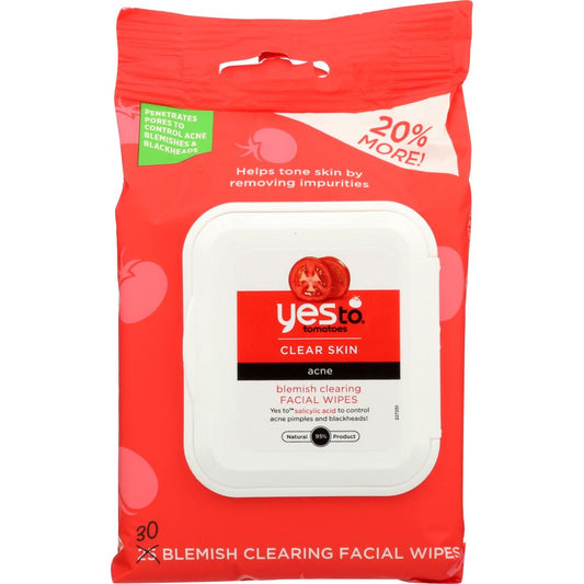 Yes To Tomatoes Clear Skin Acne Blemish Clearing Facial Wipes Skin Care Pasteur Pharmacy