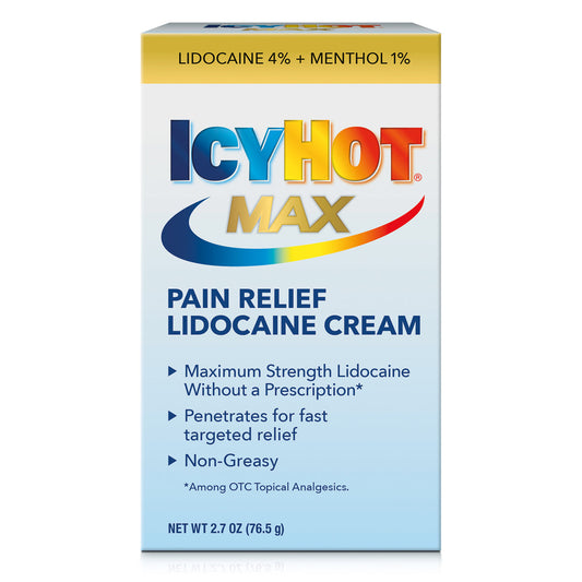 Icy Hot Max Strength Pain Relief Lidocaine Cream Health & Beauty Pasteur Pharmacy